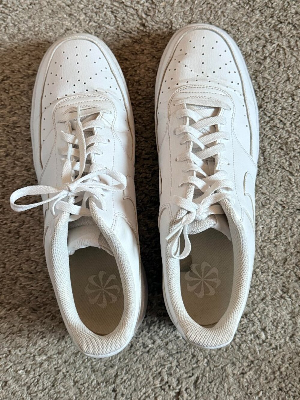 Nike Court Vision Low Next Nature, All White, Size 15